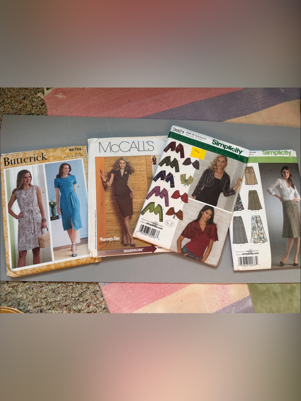 Lot of 4 womens uncut sewing patterns dress skirt shrug sizes 14-16-18-20-22